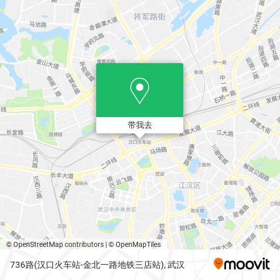 736路(汉口火车站-金北一路地铁三店站)地图