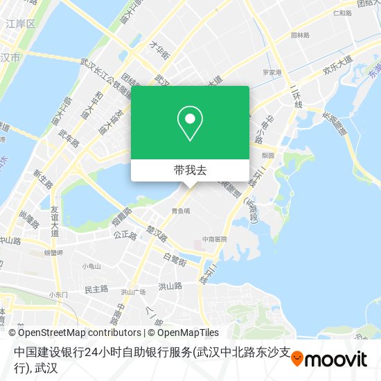 中国建设银行24小时自助银行服务(武汉中北路东沙支行)地图