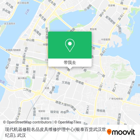 现代机器修鞋名品皮具维修护理中心(银泰百货武汉世纪店)地图