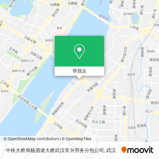 中铁大桥局杨泗港大桥武汉常兴劳务分包公司地图