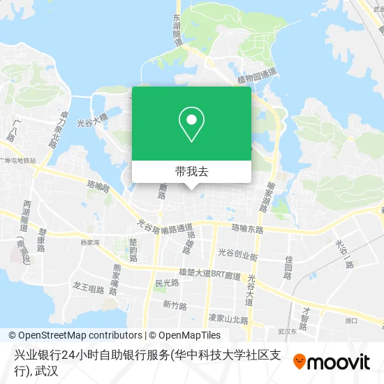 兴业银行24小时自助银行服务(华中科技大学社区支行)地图