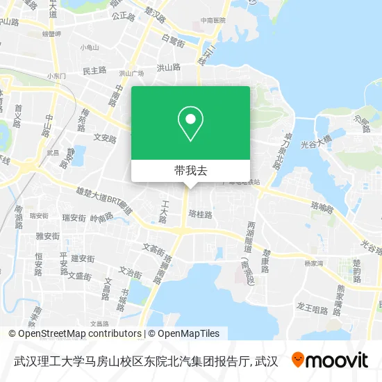 武汉理工大学马房山校区东院北汽集团报告厅地图