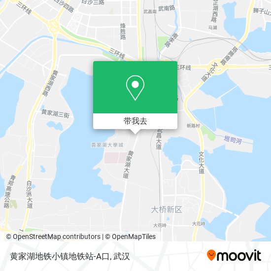 黄家湖地铁小镇地铁站-A口地图