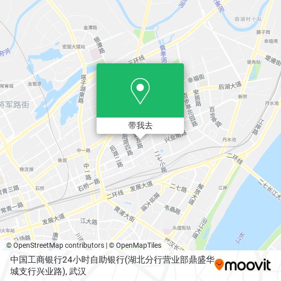 中国工商银行24小时自助银行(湖北分行营业部鼎盛华城支行兴业路)地图