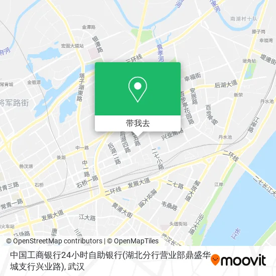 中国工商银行24小时自助银行(湖北分行营业部鼎盛华城支行兴业路)地图