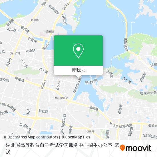 湖北省高等教育自学考试学习服务中心招生办公室地图