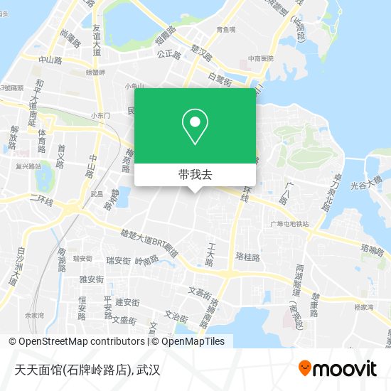 天天面馆(石牌岭路店)地图