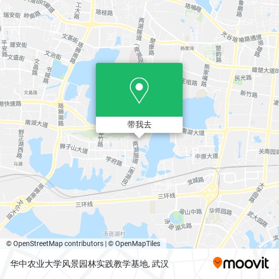 华中农业大学风景园林实践教学基地地图