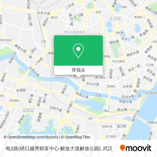 电2路(硚口越秀财富中心-解放大道解放公园)地图
