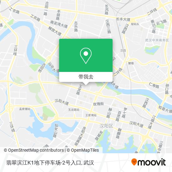 翡翠滨江K1地下停车场-2号入口地图