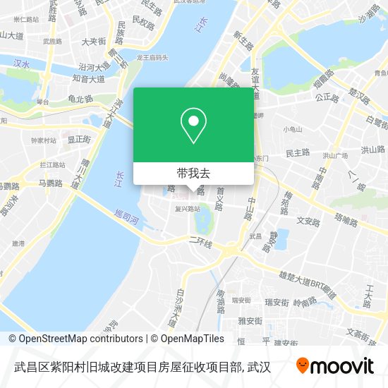 武昌区紫阳村旧城改建项目房屋征收项目部地图