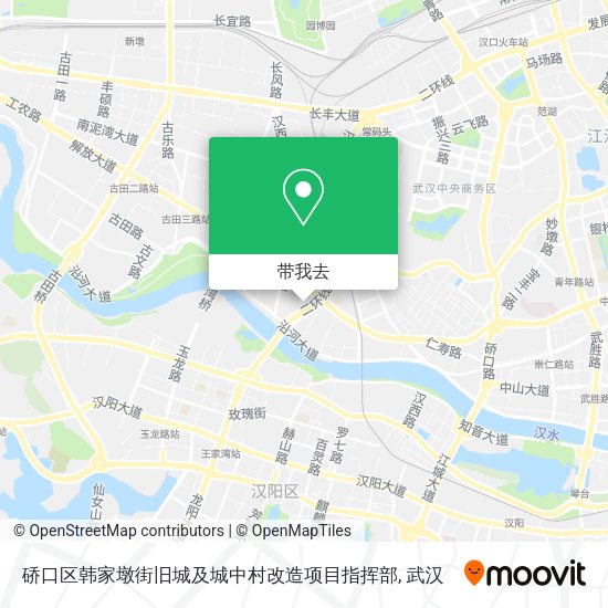 硚口区韩家墩街旧城及城中村改造项目指挥部地图