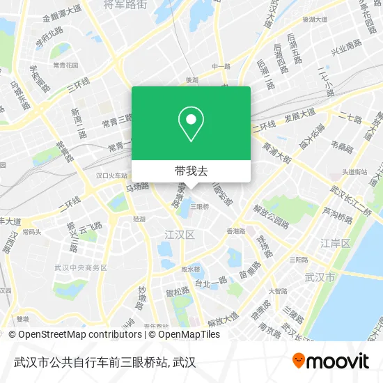 武汉市公共自行车前三眼桥站地图