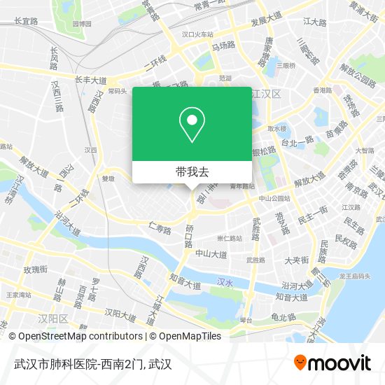 武汉市肺科医院-西南2门地图