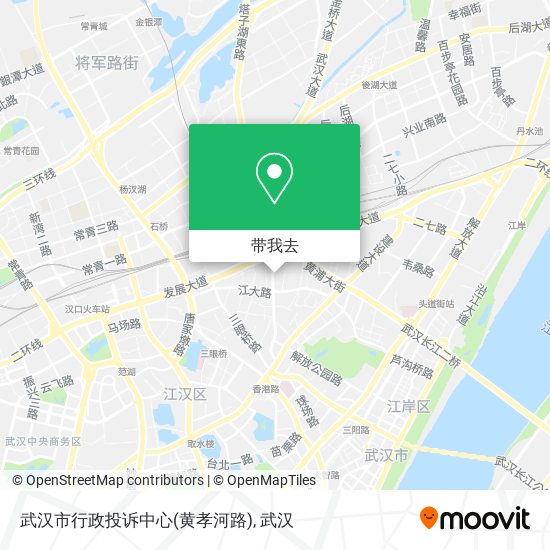 武汉市行政投诉中心(黄孝河路)地图
