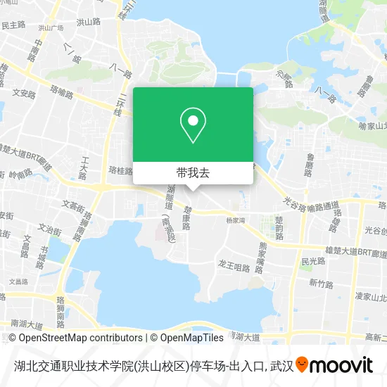 湖北交通职业技术学院(洪山校区)停车场-出入口地图