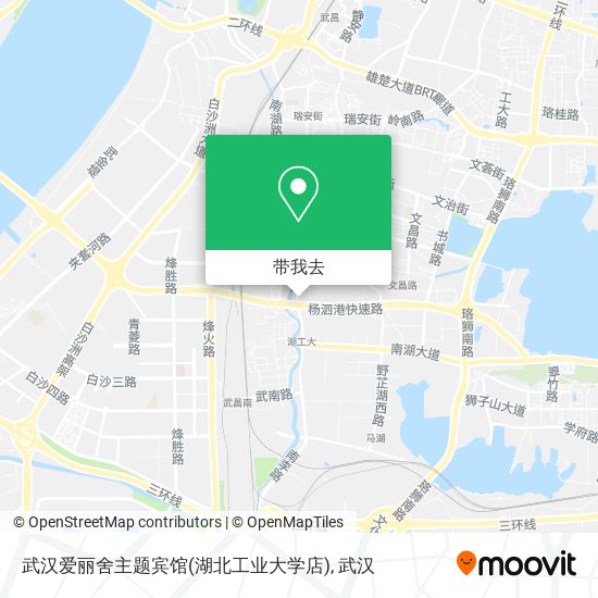武汉爱丽舍主题宾馆(湖北工业大学店)地图