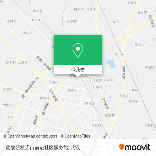 黄陂区横店街前进社区服务站地图