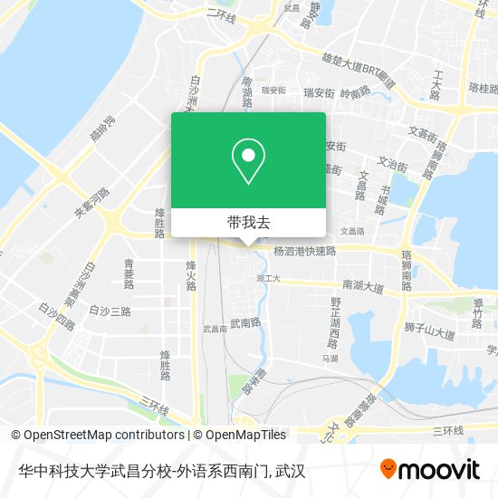 华中科技大学武昌分校-外语系西南门地图