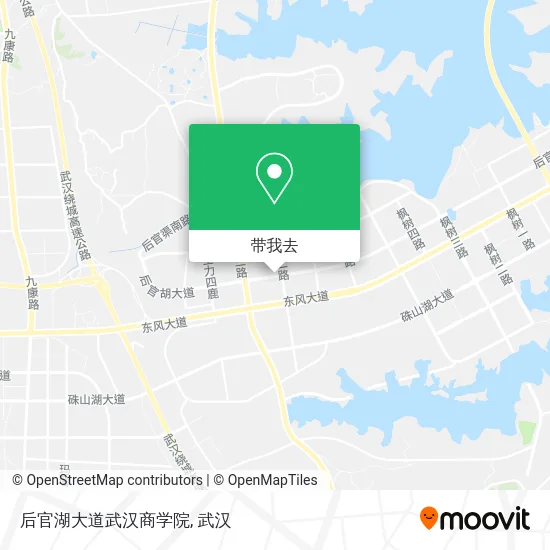 后官湖大道武汉商学院地图