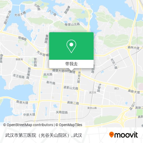 武汉市第三医院（光谷关山院区）地图