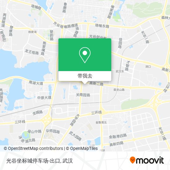 光谷坐标城停车场-出口地图