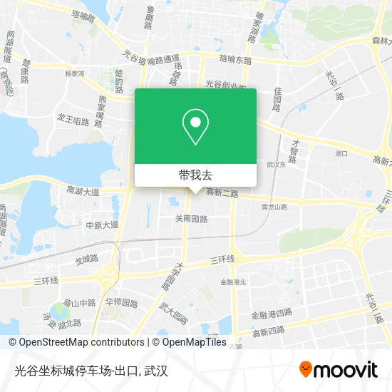 光谷坐标城停车场-出口地图