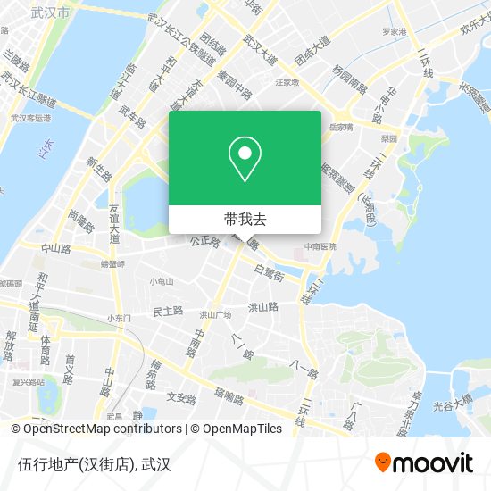 伍行地产(汉街店)地图