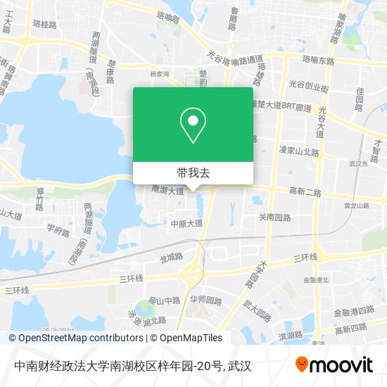 中南财经政法大学南湖校区梓年园-20号地图