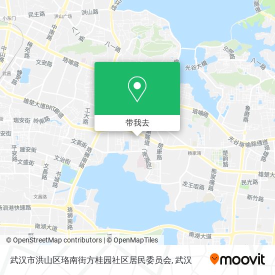 武汉市洪山区珞南街方桂园社区居民委员会地图
