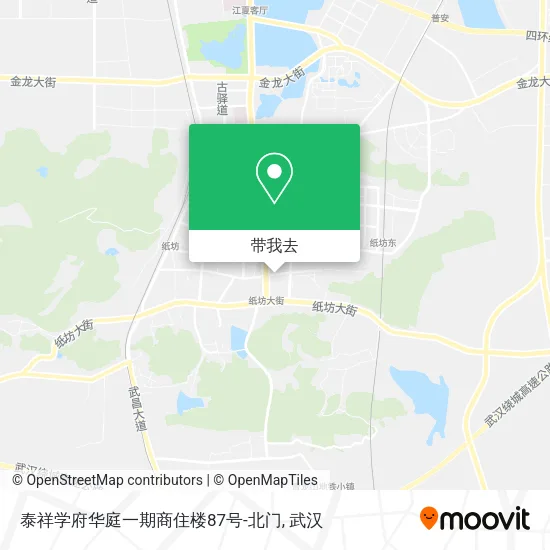 泰祥学府华庭一期商住楼87号-北门地图