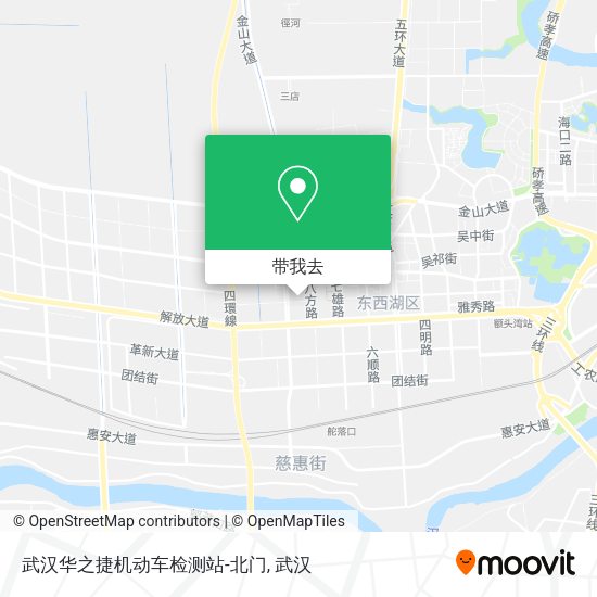 武汉华之捷机动车检测站-北门地图