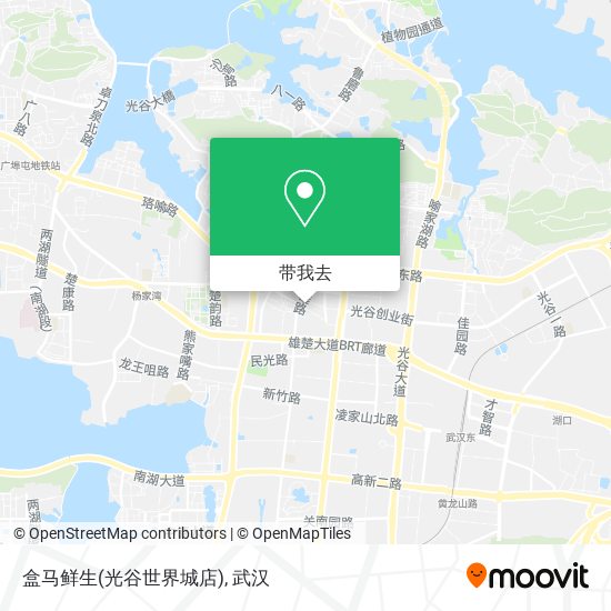 盒马鲜生(光谷世界城店)地图