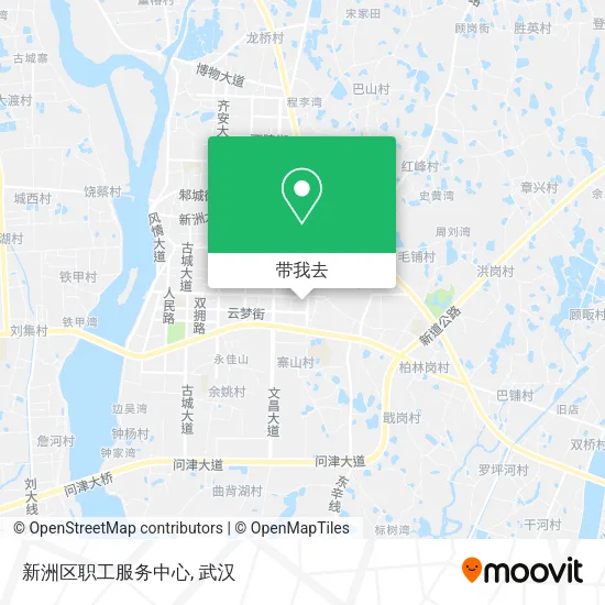 新洲区职工服务中心地图