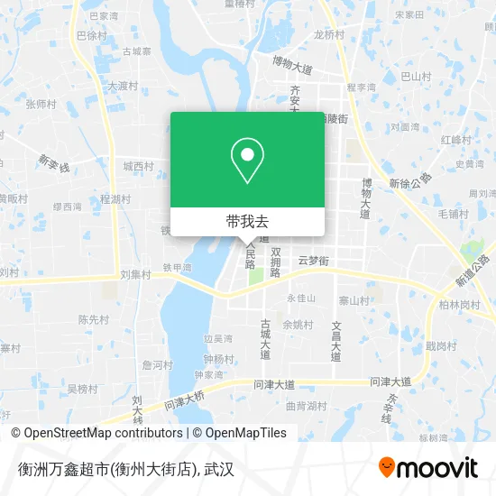 衡洲万鑫超市(衡州大街店)地图