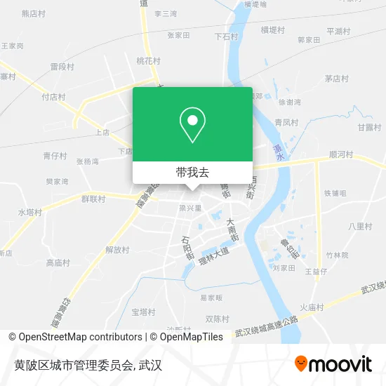 黄陂区城市管理委员会地图