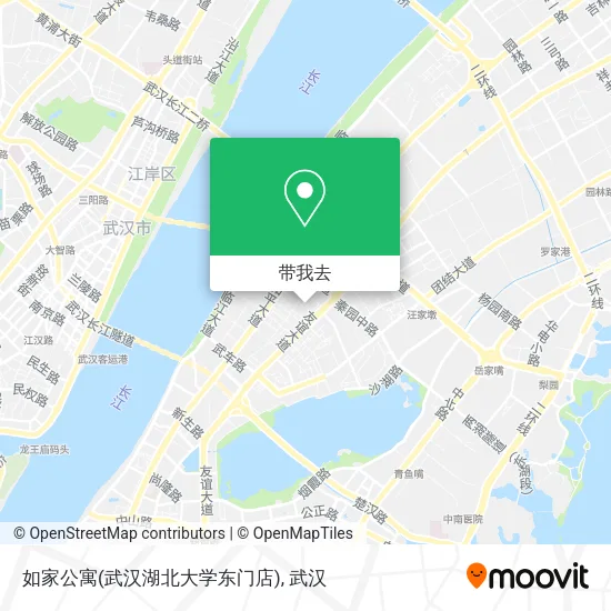如家公寓(武汉湖北大学东门店)地图