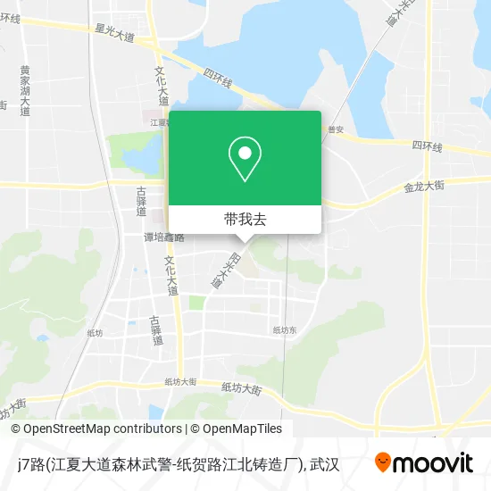 j7路(江夏大道森林武警-纸贺路江北铸造厂)地图
