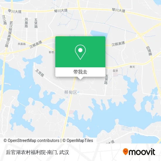 后官湖农村福利院-南门地图