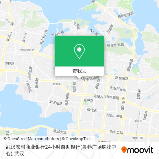 武汉农村商业银行24小时自助银行(鲁巷广场购物中心)地图