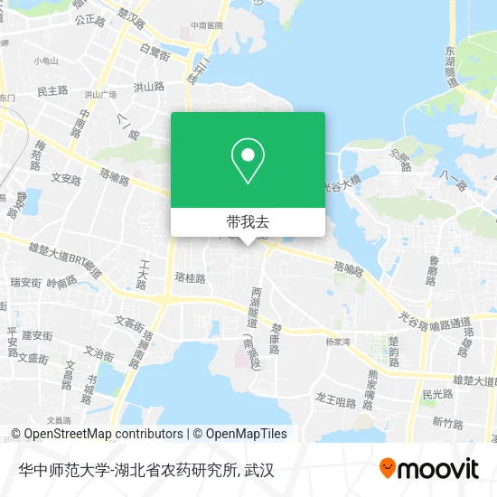 华中师范大学-湖北省农药研究所地图