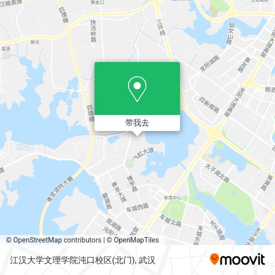 江汉大学文理学院沌口校区(北门)地图