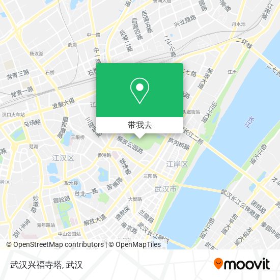 武汉兴福寺塔地图