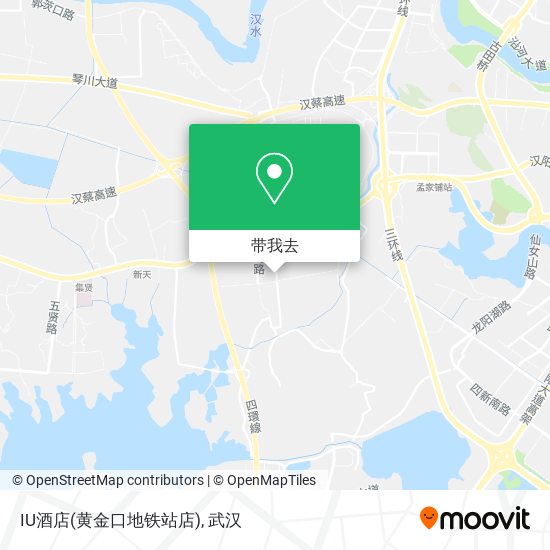 IU酒店(黄金口地铁站店)地图