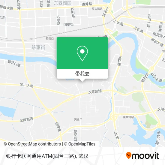 银行卡联网通用ATM(四台三路)地图