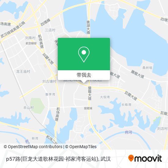 p57路(巨龙大道歌林花园-祁家湾客运站)地图