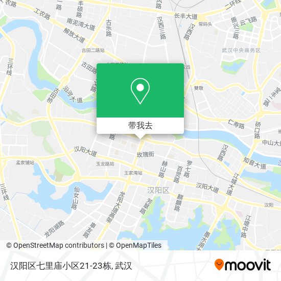 汉阳区七里庙小区21-23栋地图