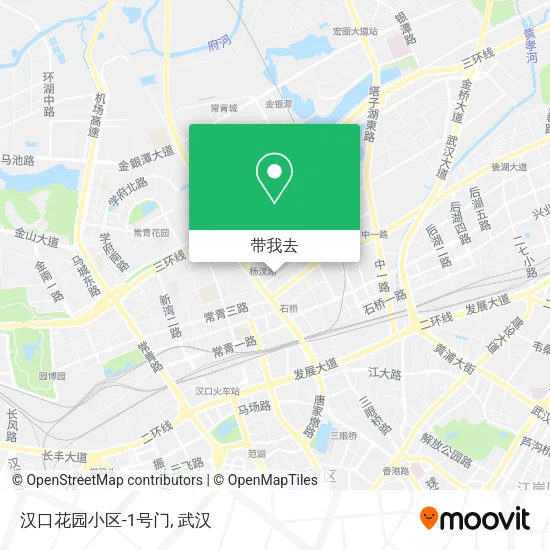 汉口花园小区-1号门地图
