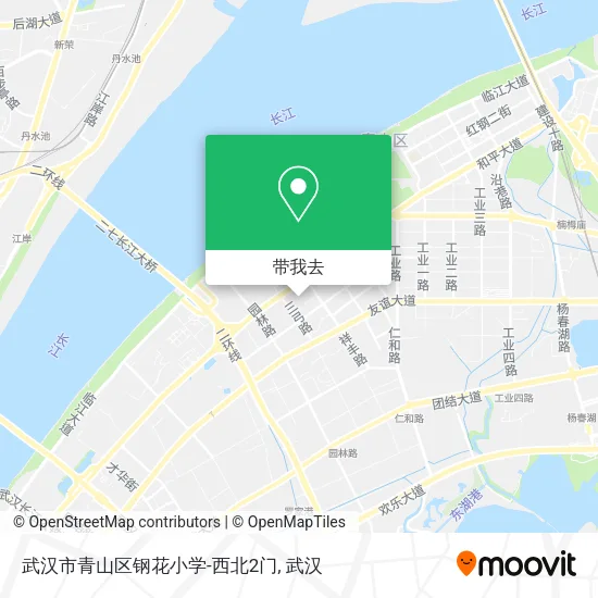 武汉市青山区钢花小学-西北2门地图