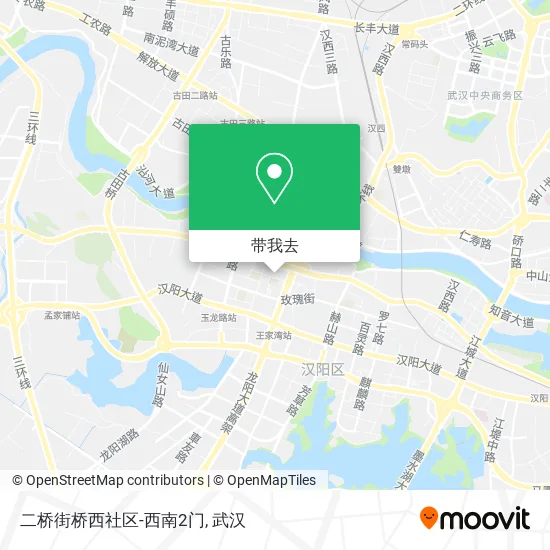 二桥街桥西社区-西南2门地图